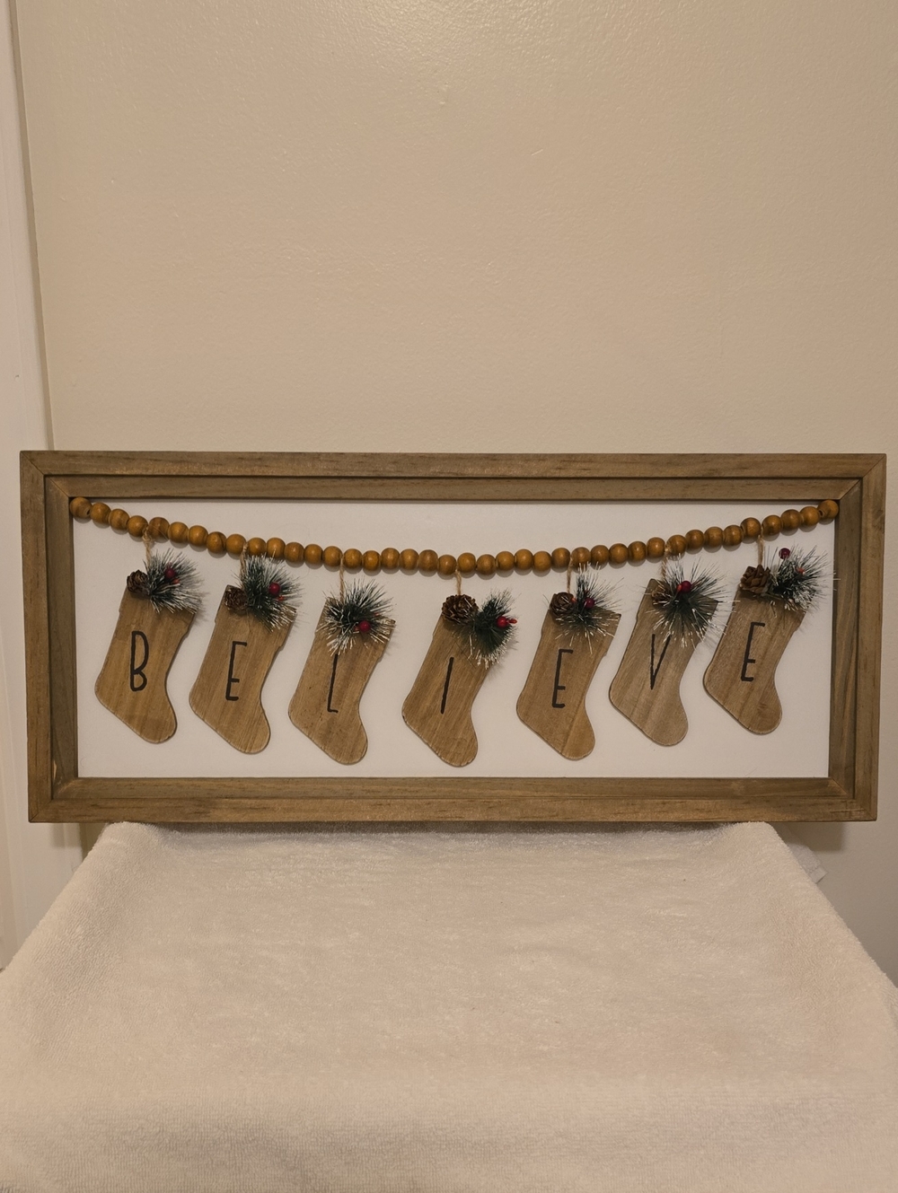 "Believe" Christmas Plaque